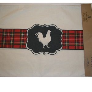 Bella Bugg Farmhouse Themed Holiday Placemats - Set of 4